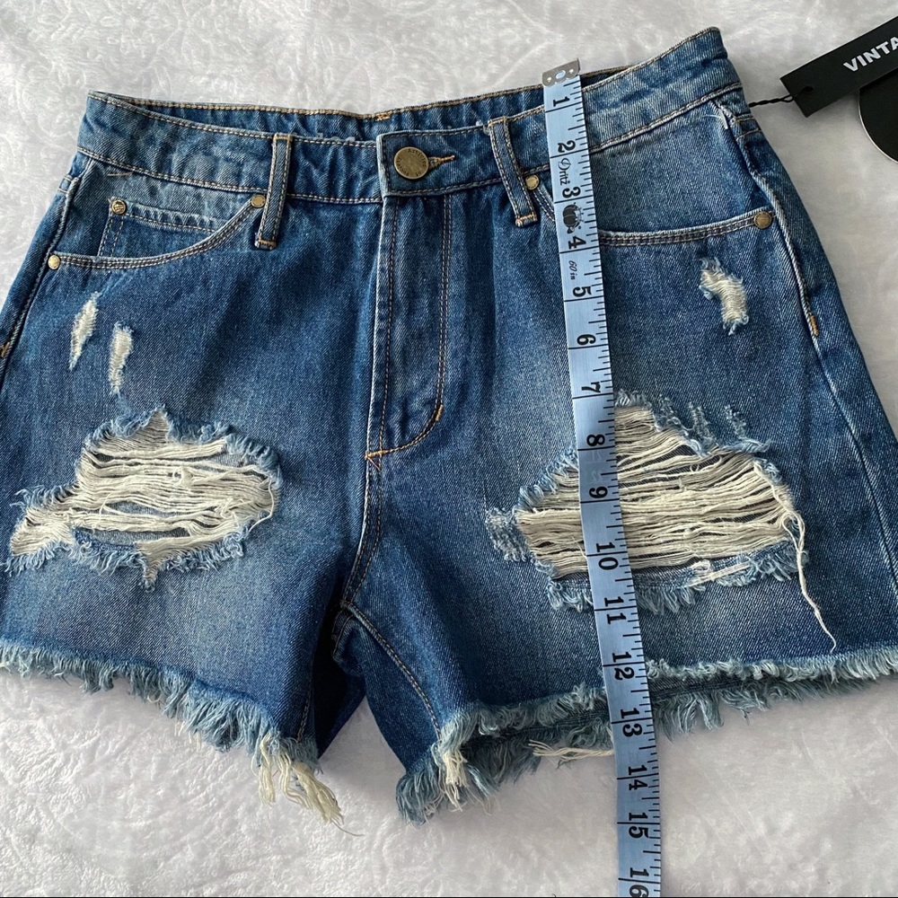 NWT Vintage Cut Highrise Distressed Jean Shorts - Picture 5 of 13